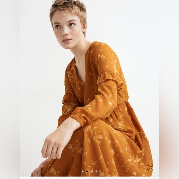 Madewell Ruffle Floral Long Sleeve Maxi Dress - Picture 2 of 14